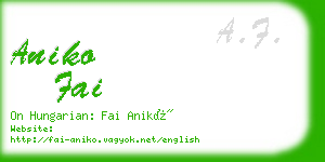 aniko fai business card